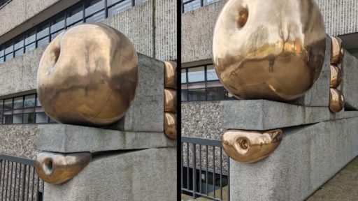Public Sculpture before and after restoration